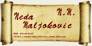 Neda Maljoković vizit kartica